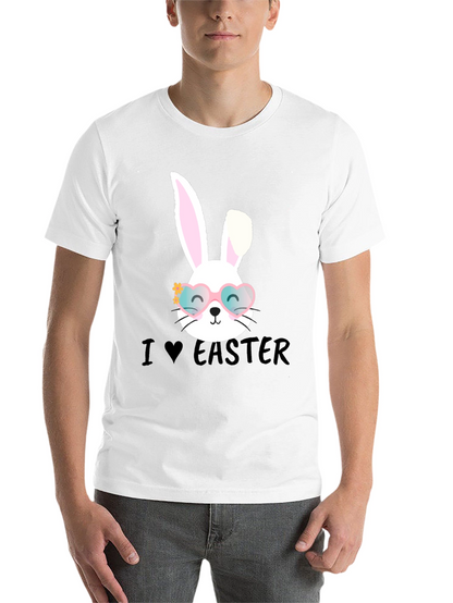 I Love Easter Bunny Heart Glasses T-Shirt