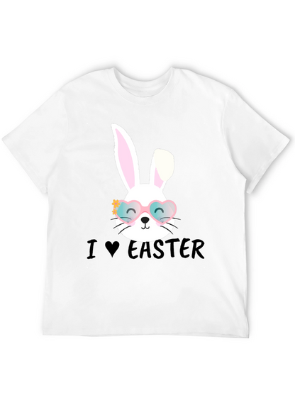 I Love Easter Bunny Heart Glasses T-Shirt