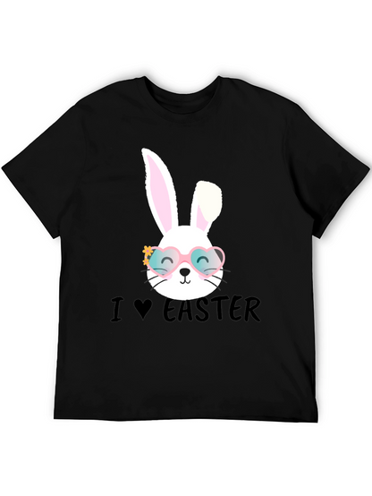 I Love Easter Bunny Heart Glasses T-Shirt