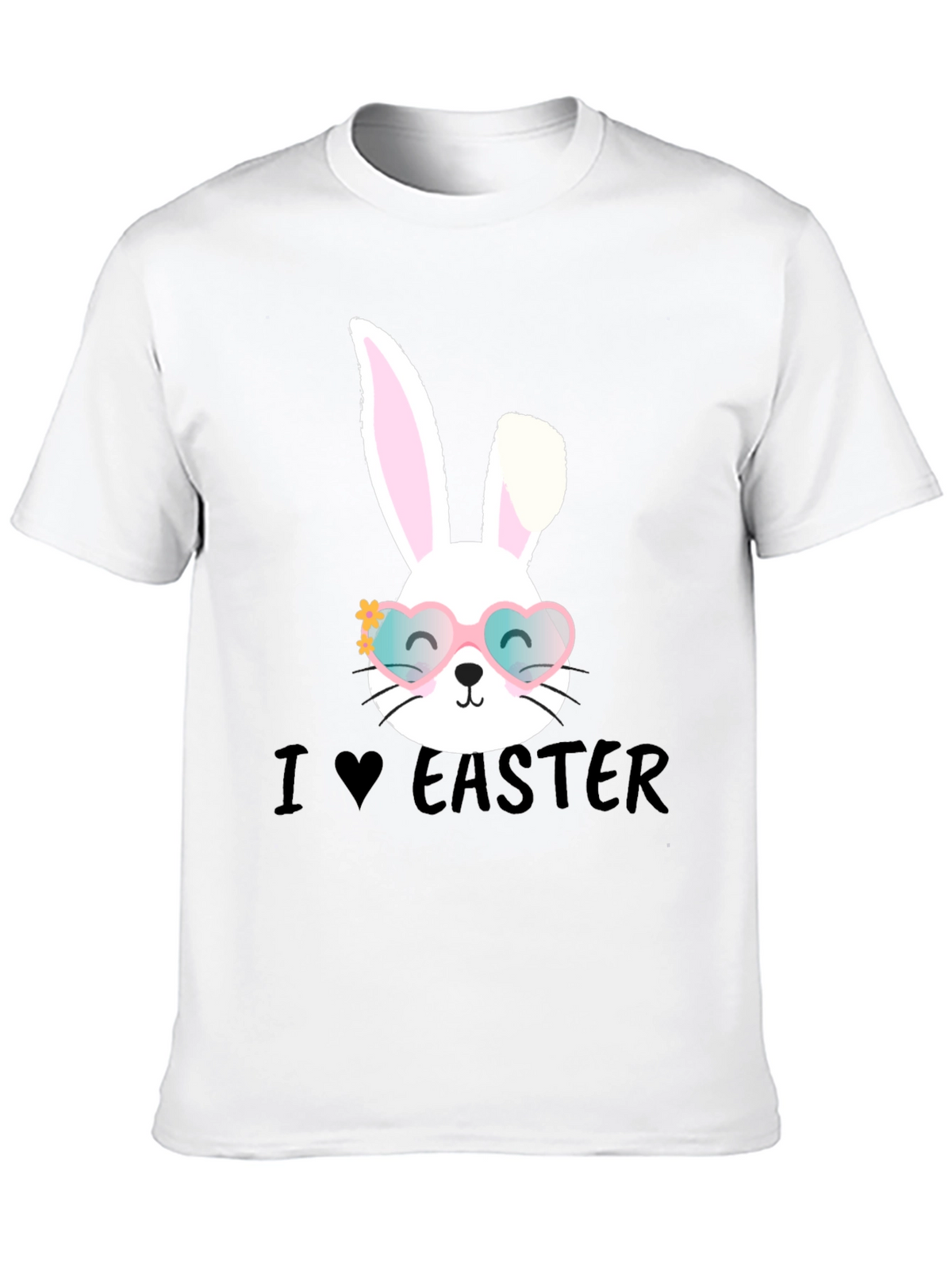 I Love Easter Bunny Heart Glasses T-Shirt