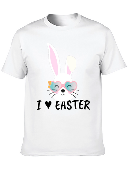 I Love Easter Bunny Heart Glasses T-Shirt
