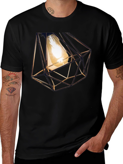 Geometric Bulb T-Shirt - Modern Design