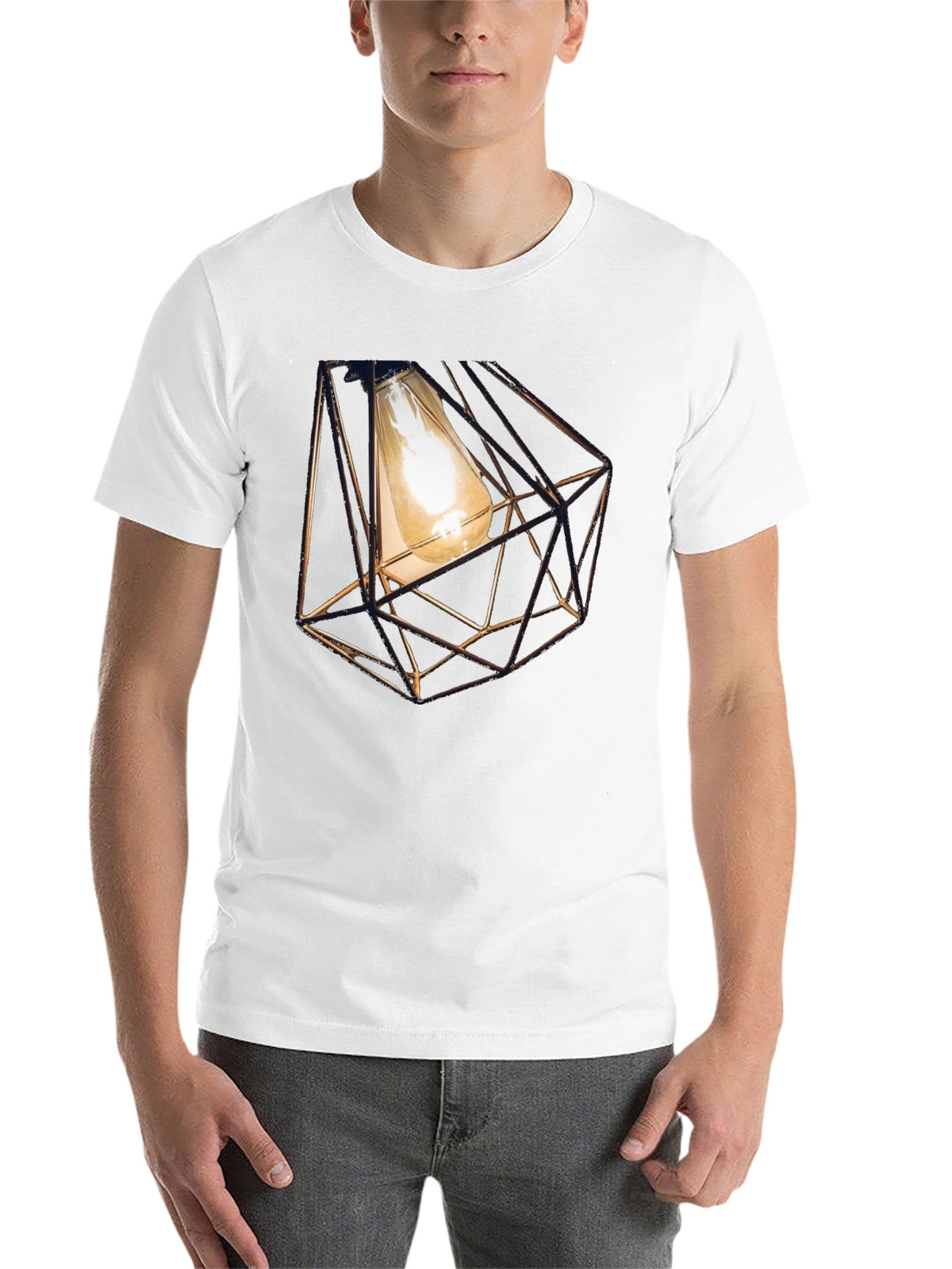 Geometric Bulb T-Shirt - Modern Design