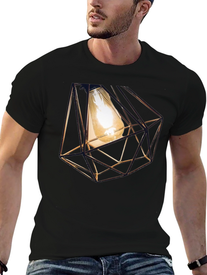 Geometric Bulb T-Shirt - Modern Design