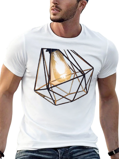 Geometric Bulb T-Shirt - Modern Design