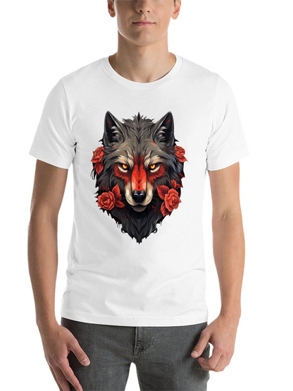 Wolf & Roses Graphic Tee - Black