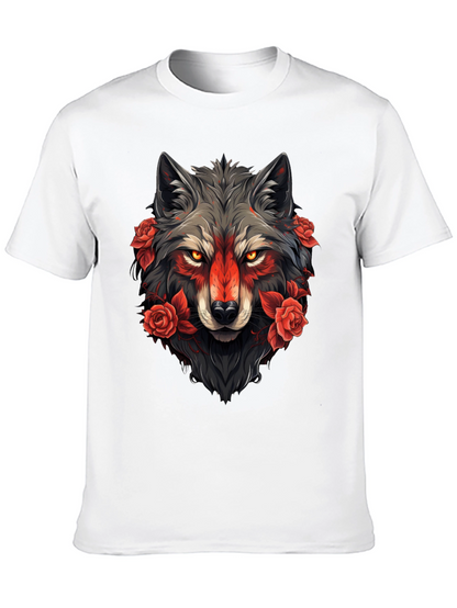 Wolf & Roses Graphic Tee - Black