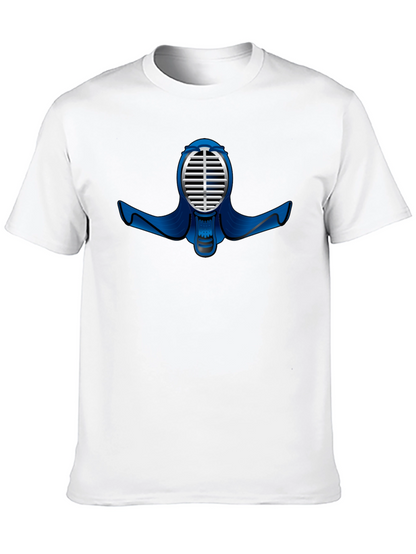 Black T-Shirt with Kendo Mask Design
