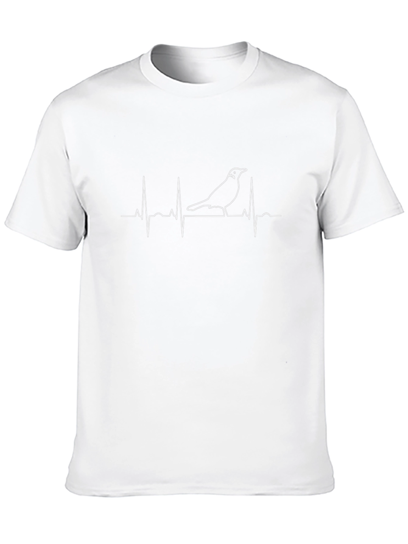 Bird Heartbeat Graphic Tee - Black
