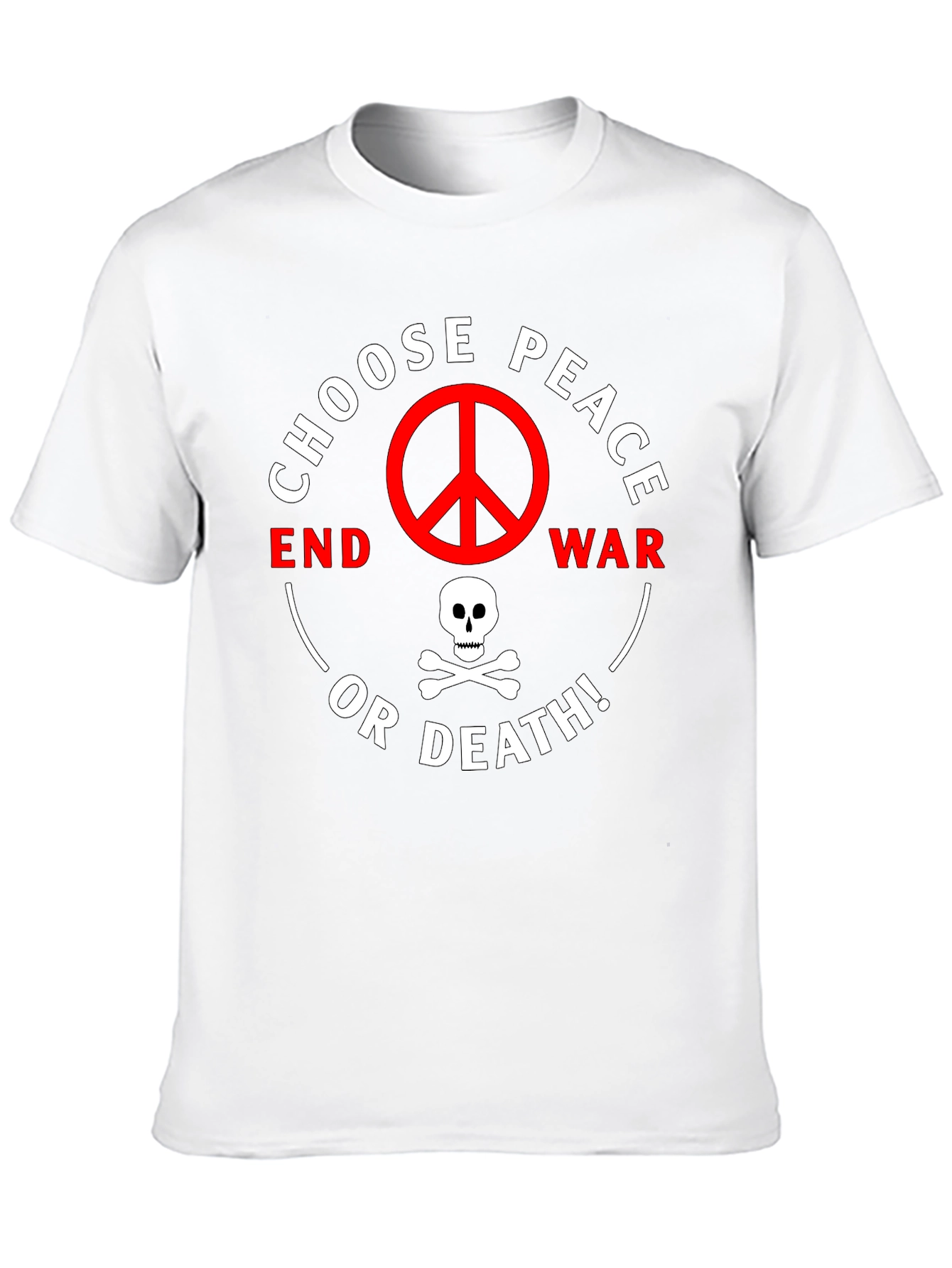 Choose Peace or Death Graphic T-Shirt