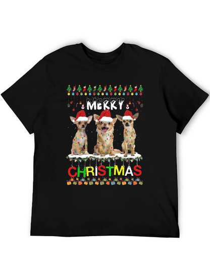 Merry Christmas Chihuahua Dog T-Shirt