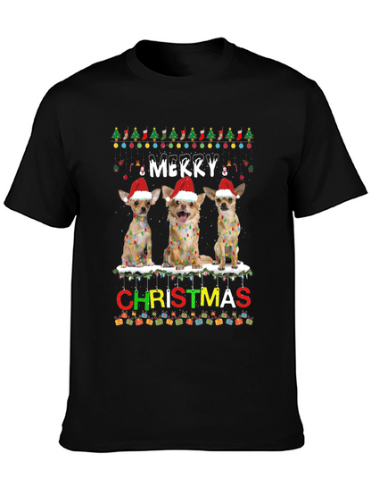 Merry Christmas Chihuahua Dog T-Shirt
