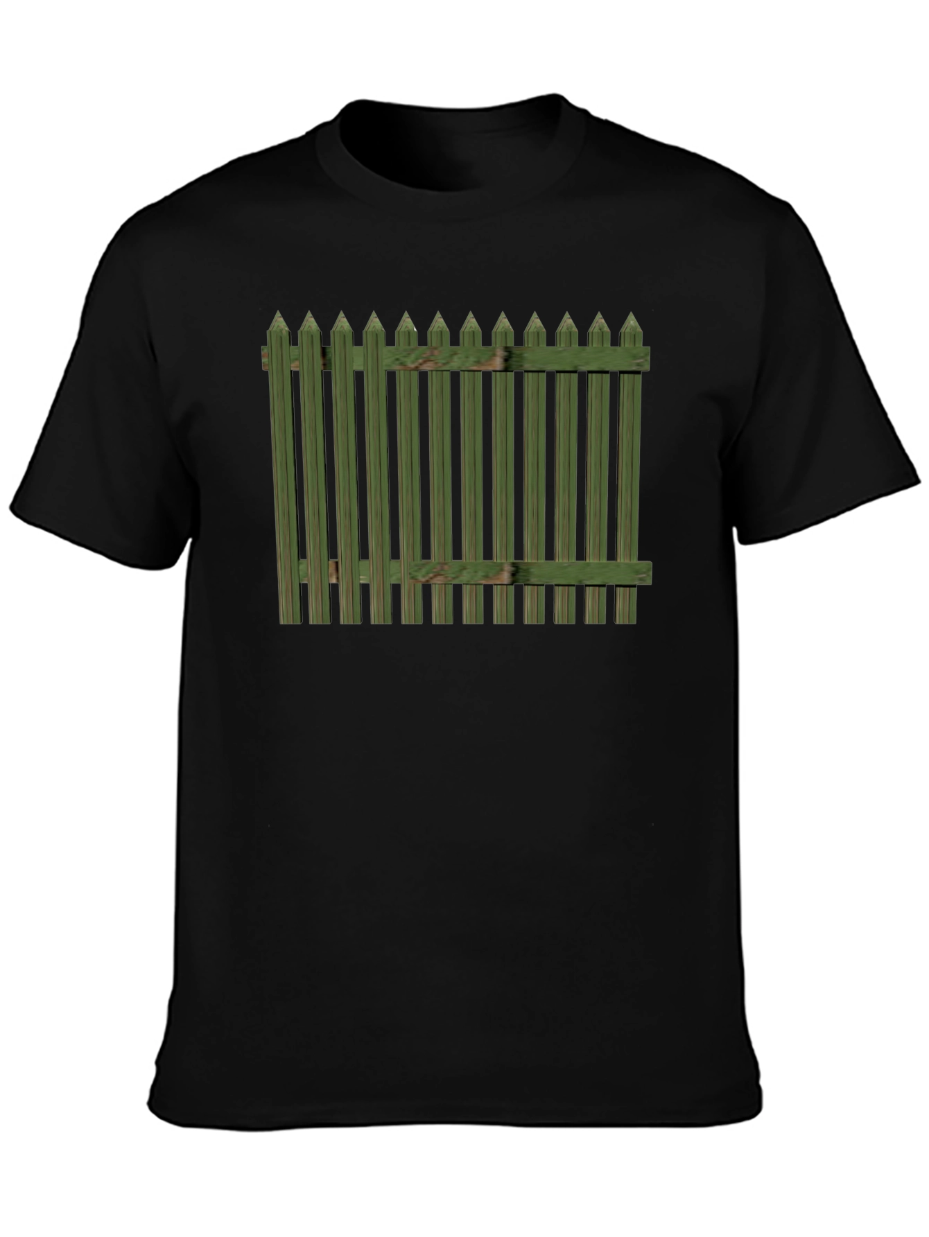 Green Fence Graphic T-Shirt