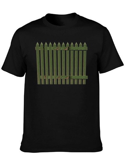 Green Fence Graphic T-Shirt