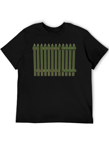 Green Fence Graphic T-Shirt