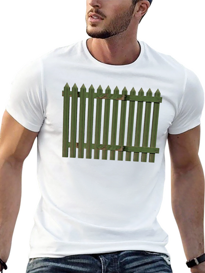 Green Fence Graphic T-Shirt