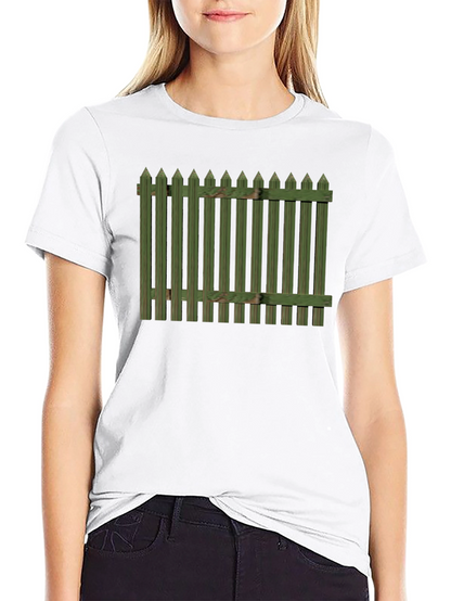 Green Fence Graphic T-Shirt