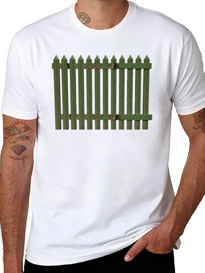 Green Fence Graphic T-Shirt