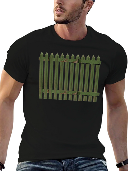Green Fence Graphic T-Shirt