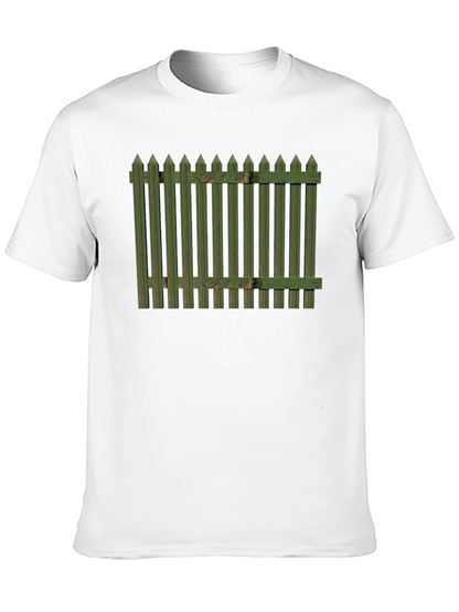Green Fence Graphic T-Shirt