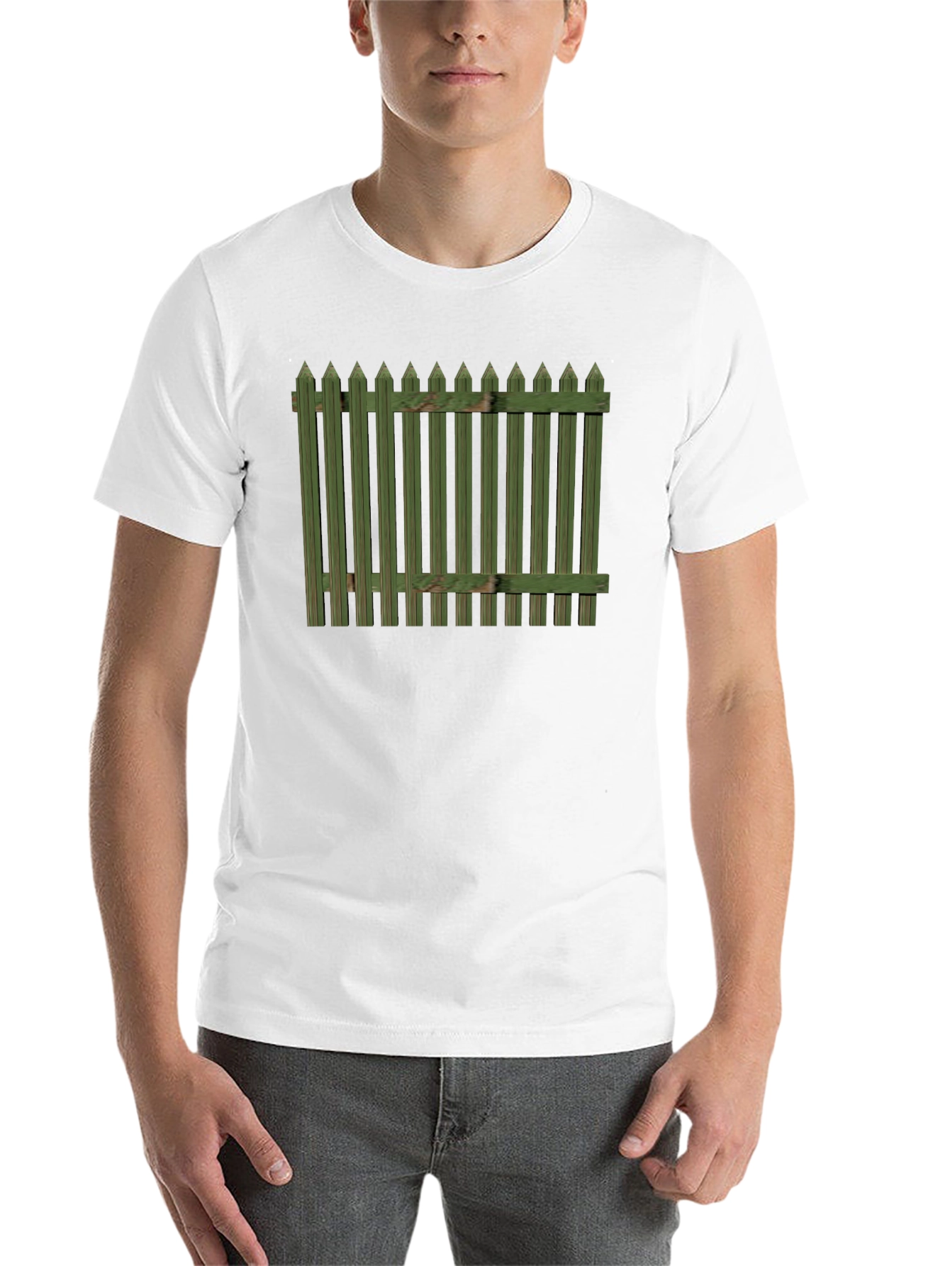 Green Fence Graphic T-Shirt