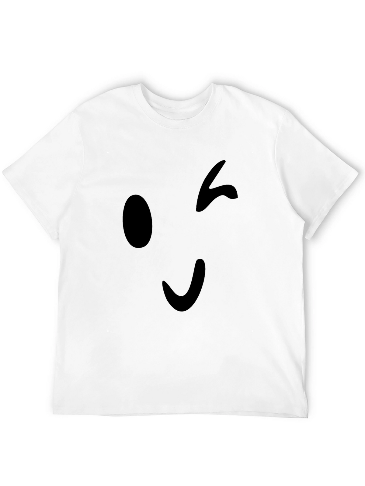 Winking Emoji Black T-Shirt - Casual Style