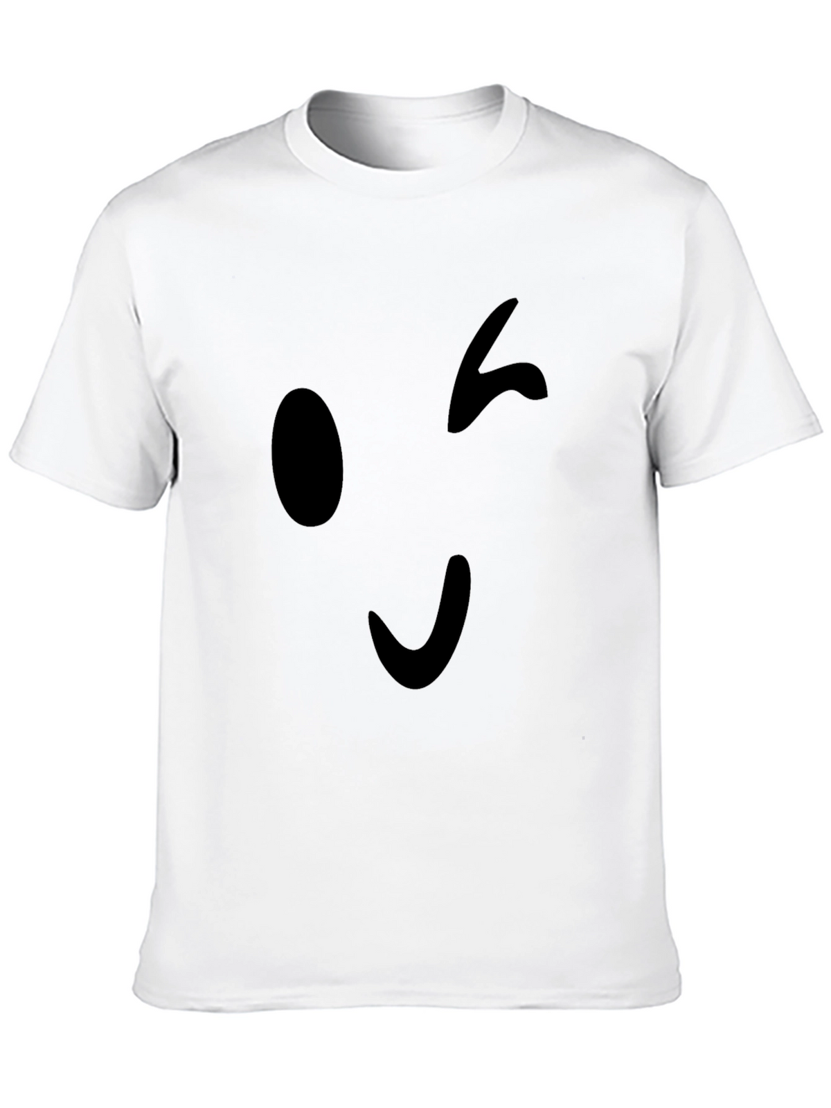 Winking Emoji Black T-Shirt - Casual Style