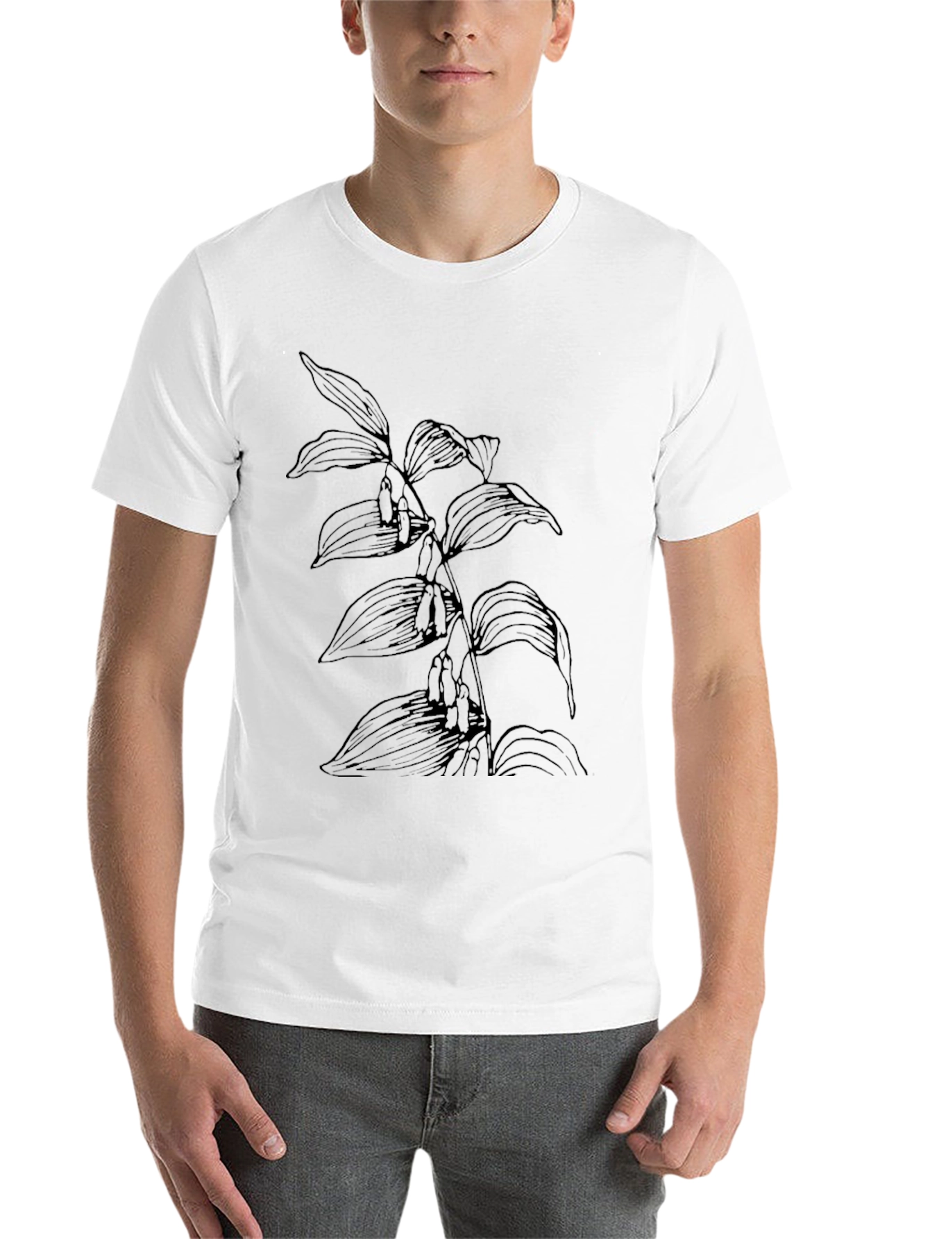 Botanical Graphic Black Tee