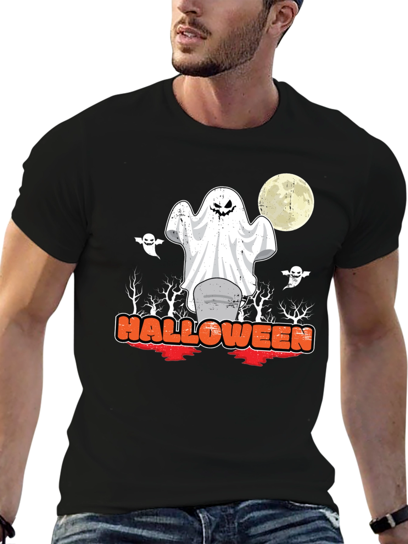 Halloween Ghost T-Shirt - Spooky Season Tee