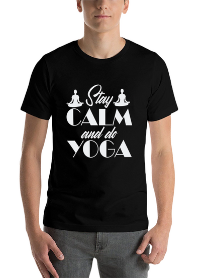 Stay Calm & Do Yoga Black Graphic Tee