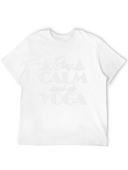 Stay Calm & Do Yoga Black Graphic Tee