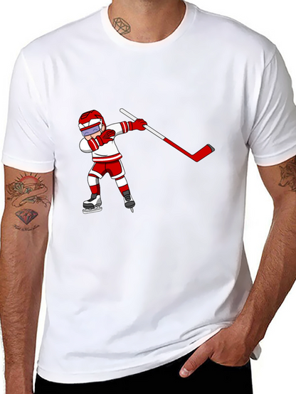 Hockey Player Dabbing Black T-Shirt