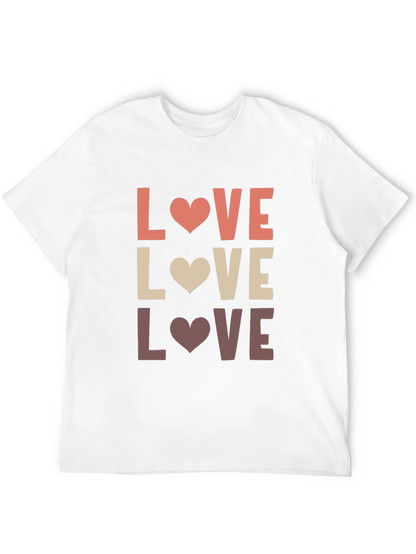 Love Heart Graphic T-Shirt - Mens Casual Tee