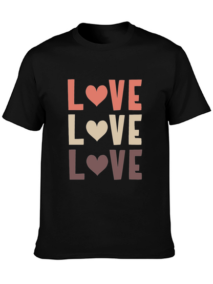 Love Heart Graphic T-Shirt - Mens Casual Tee