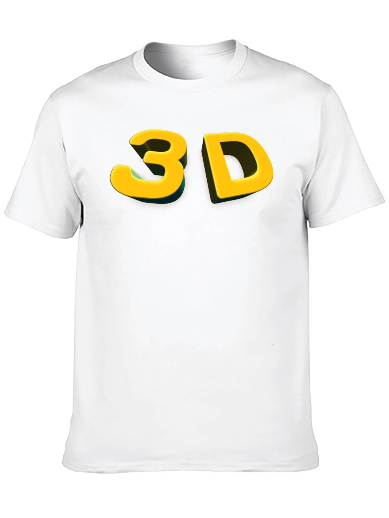 Bold 3D Graphic Tee - Black Cotton Blend
