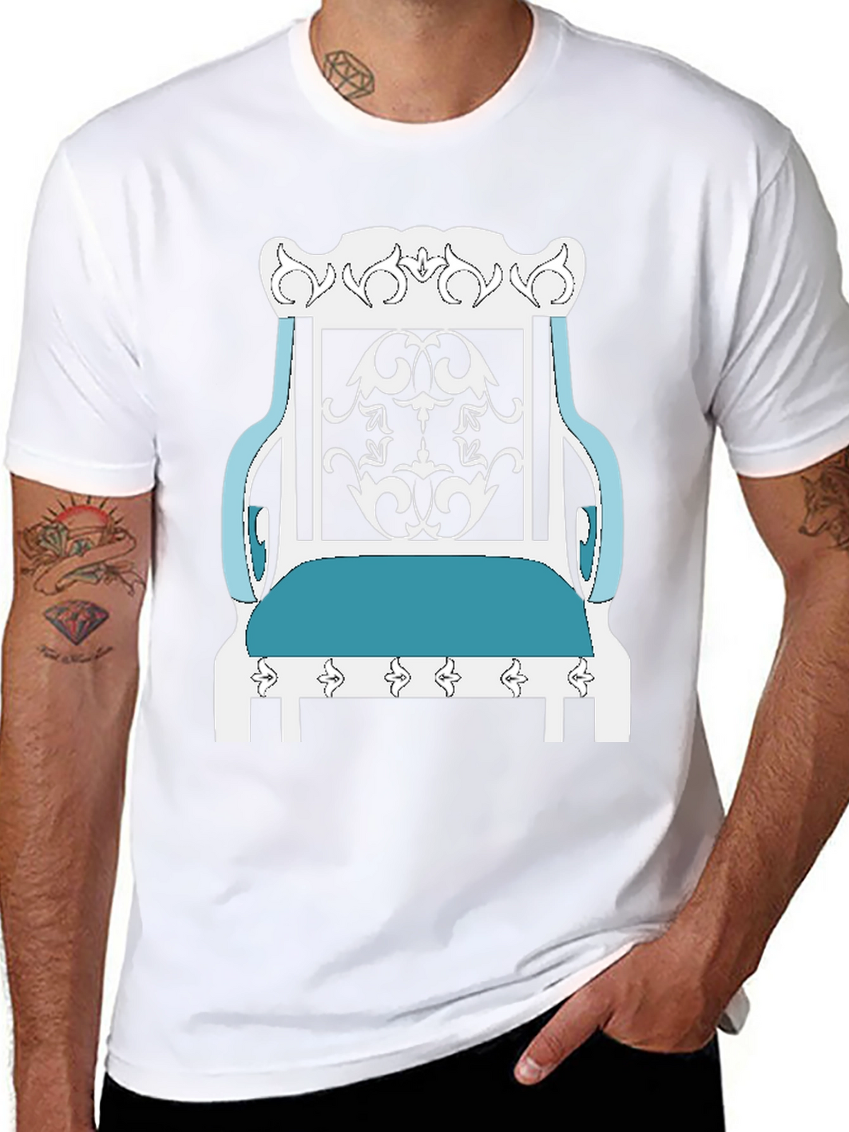 Royal Throne Graphic Tee - Unique Design Shirt