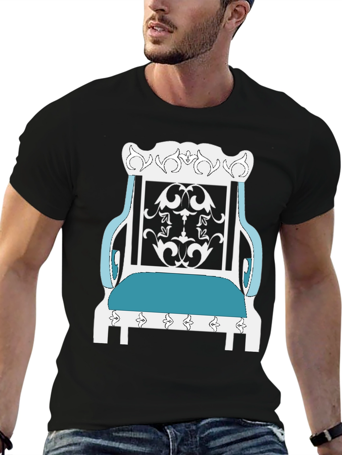 Royal Throne Graphic Tee - Unique Design Shirt