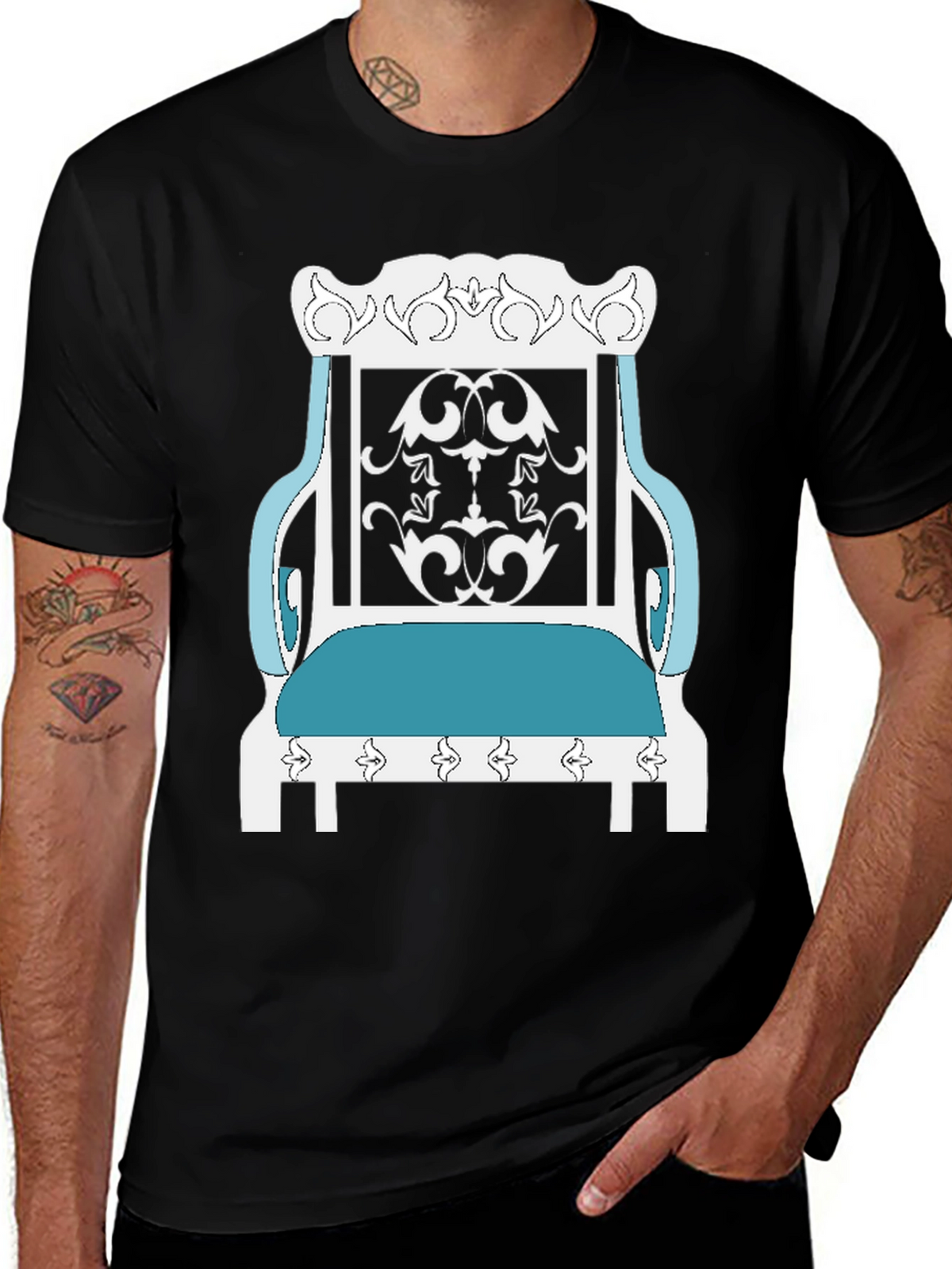 Royal Throne Graphic Tee - Unique Design Shirt