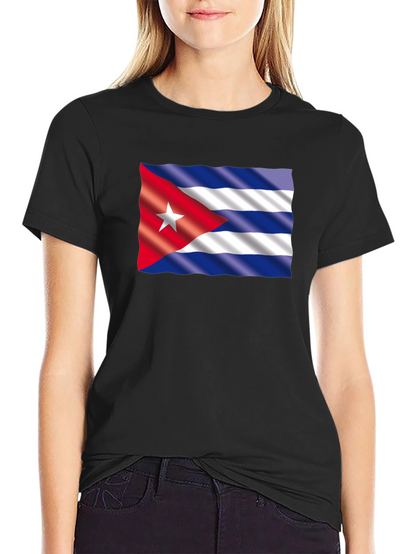 Cuba Flag Graphic T-Shirt - Black