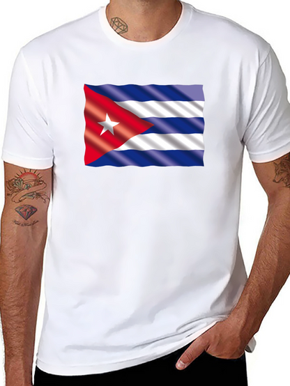 Cuba Flag Graphic T-Shirt - Black