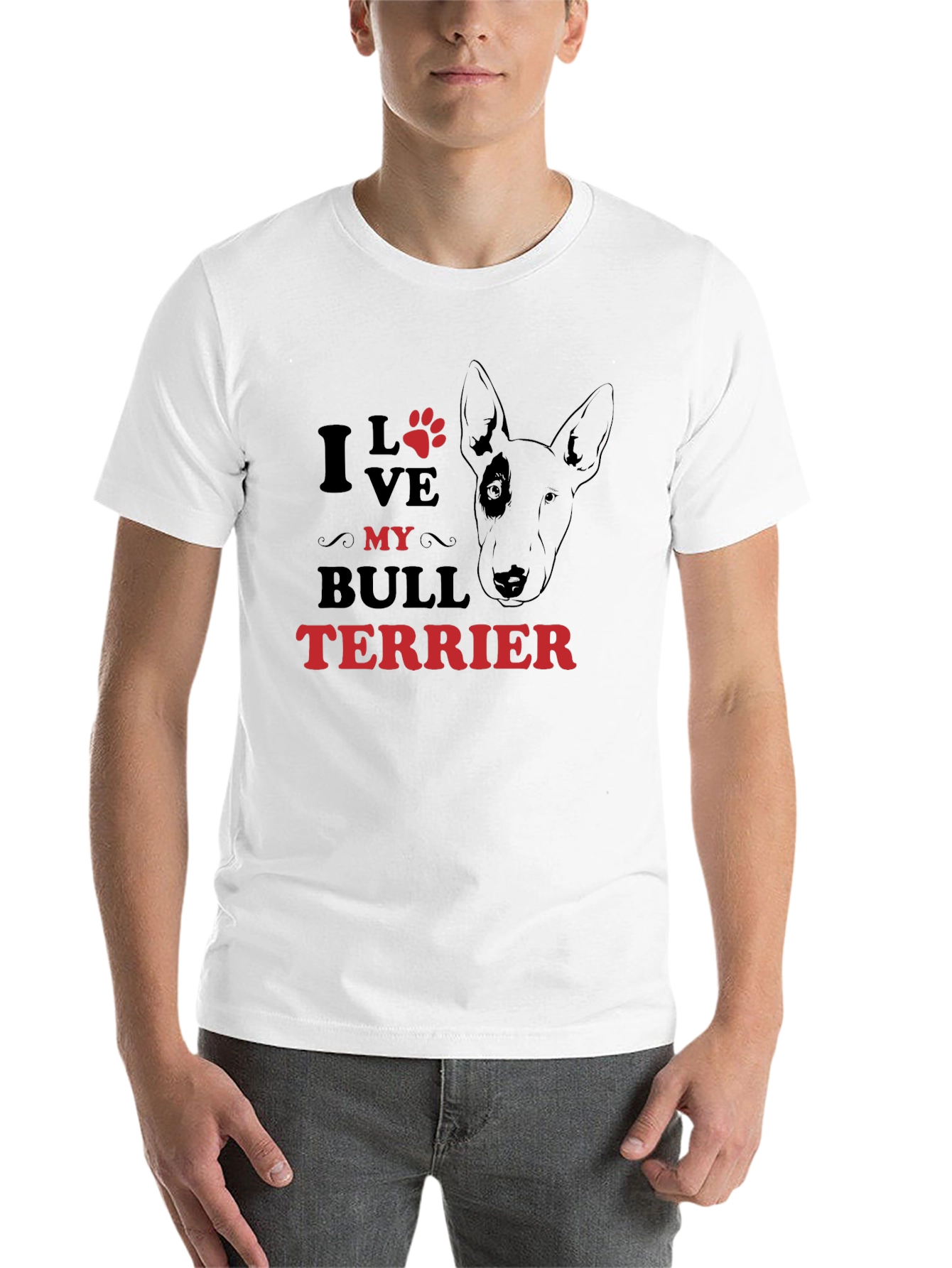 I Love My Bull Terrier Graphic Tee