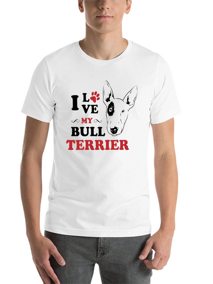 I Love My Bull Terrier Graphic Tee