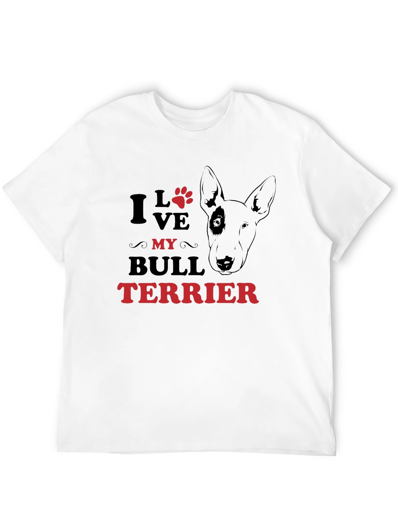 I Love My Bull Terrier Graphic Tee