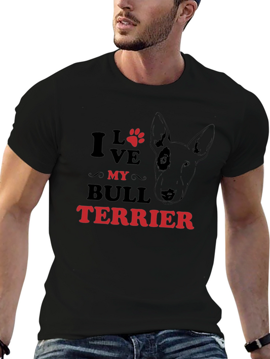 I Love My Bull Terrier Graphic Tee