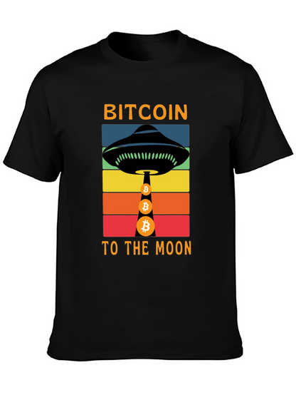 Bitcoin to the Moon Graphic T-Shirt