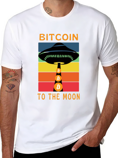 Bitcoin to the Moon Graphic T-Shirt