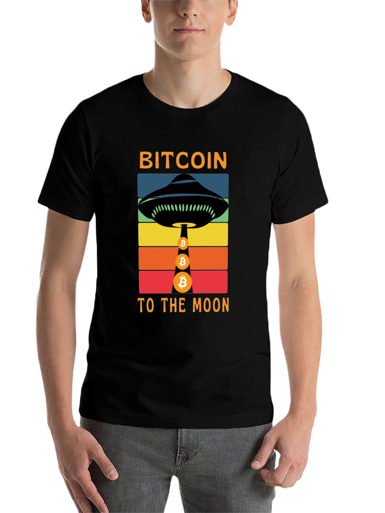 Bitcoin to the Moon Graphic T-Shirt