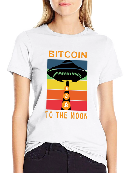 Bitcoin to the Moon Graphic T-Shirt