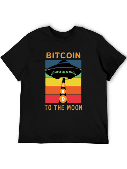 Bitcoin to the Moon Graphic T-Shirt