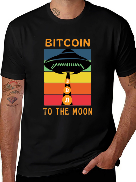 Bitcoin to the Moon Graphic T-Shirt